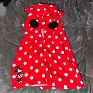 Beach or pool towel with minnie ears hood
